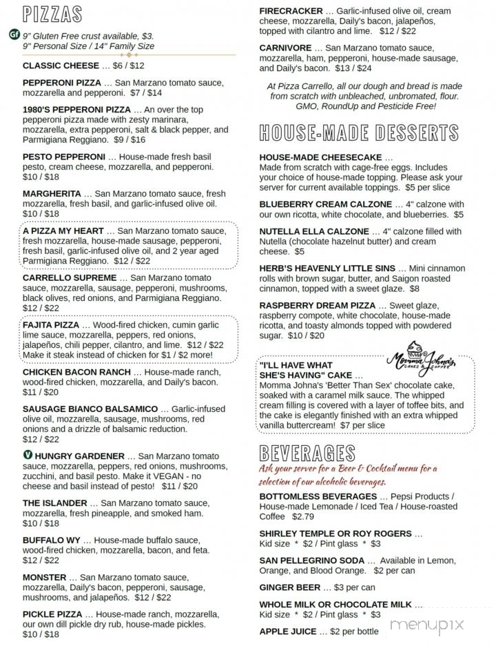 Pizza Carrello - Gillette, WY menu_pic
