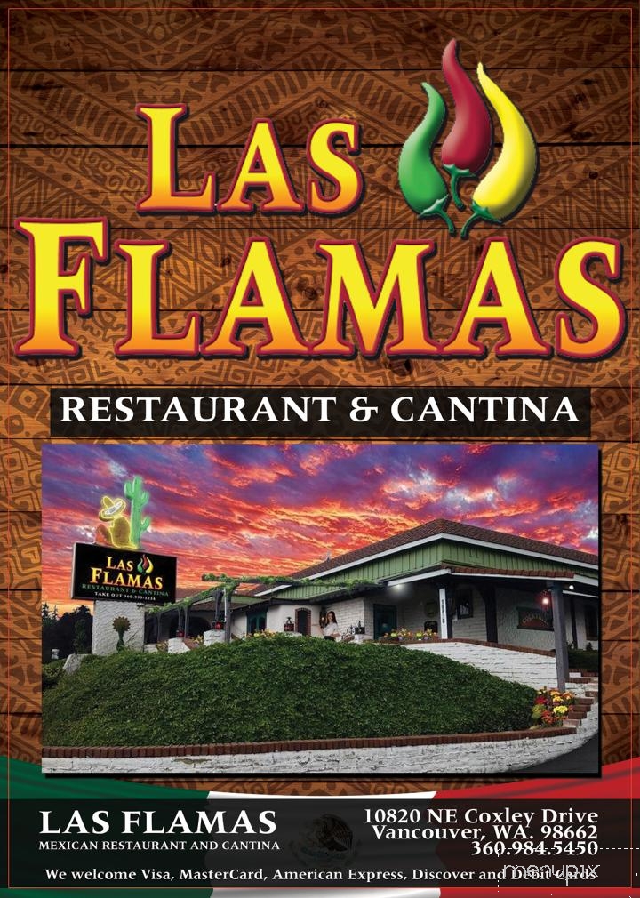 Las Flamas Restaurant & Cantina - Vancouver, WA menu_pic