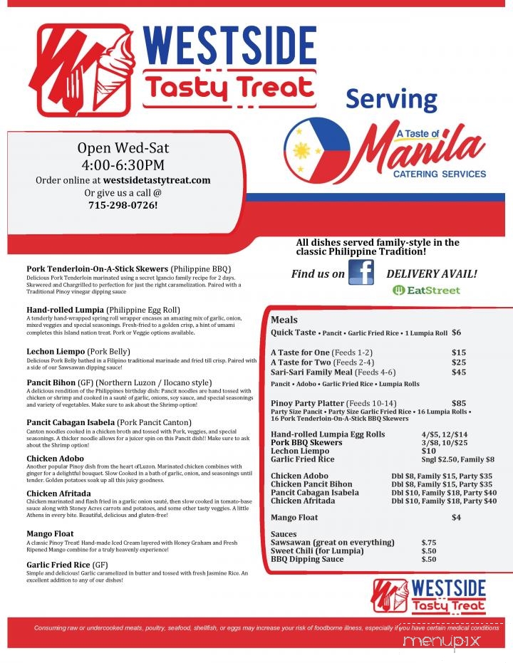 West Side Tasty Treat - Wausau, WI menu_pic