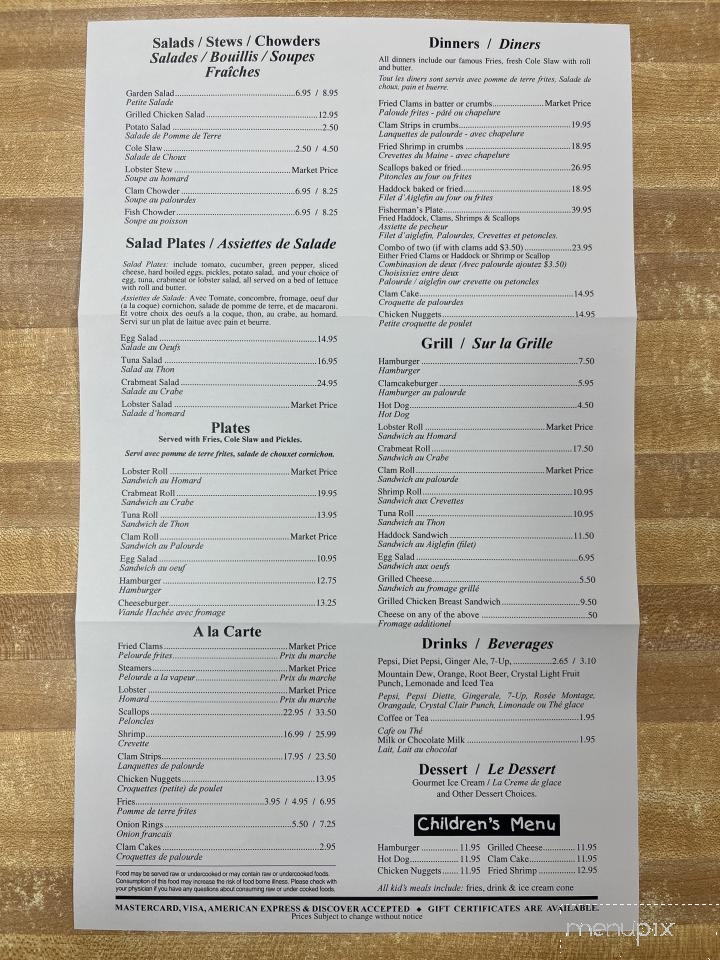 Ken's Place - Scarborough, ME menu_pic