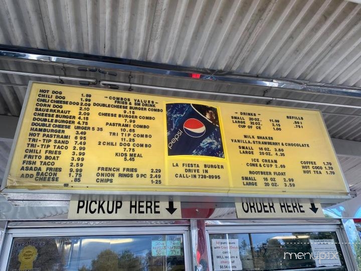 La Fiesta Burger - Visalia, CA menu_pic