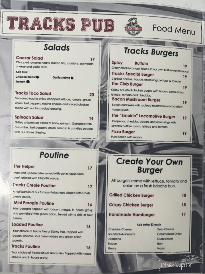 Tracks Pub - Olds, AB menu_pic
