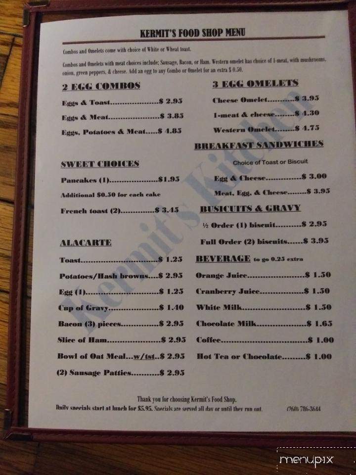 Food Shop - Andrews, IN menu_pic