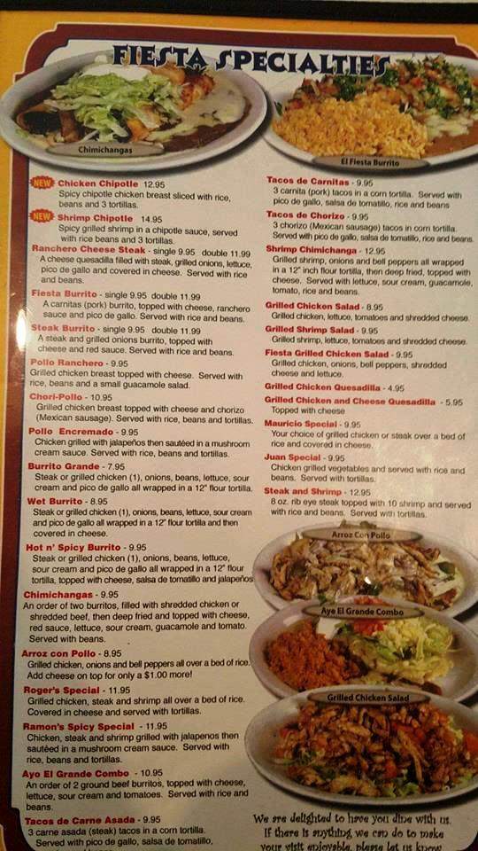 La Fiesta Mexican Restaurant - Canton, IL menu_pic