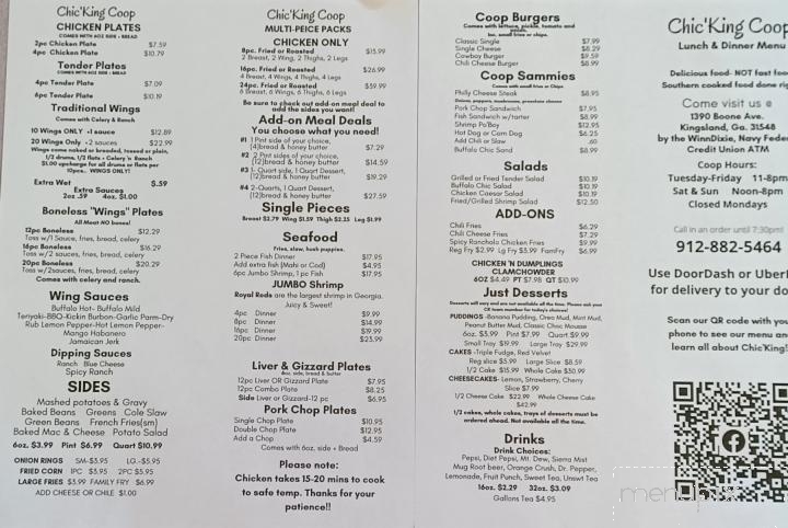 Chic'King - Kingsland, GA menu_pic