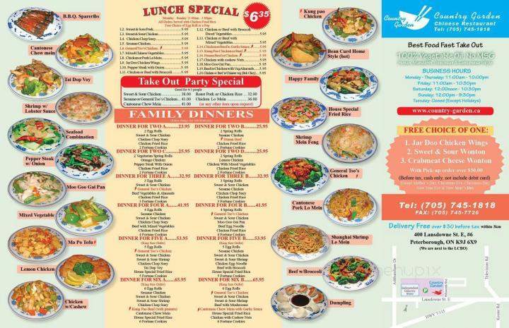 Country Garden - Peterborough, ON menu_pic