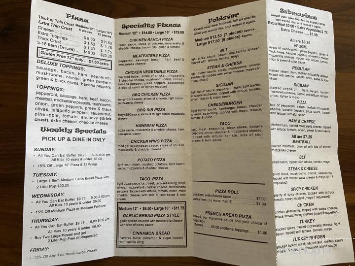 Pean's Pizza Subs & Sudz - Monroeville, OH menu_pic