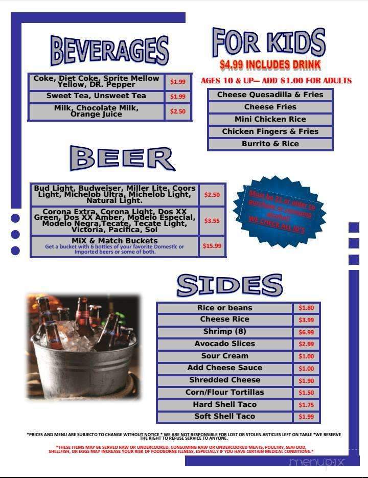 El Pantano Bar And Grill - Guild, TN menu_pic