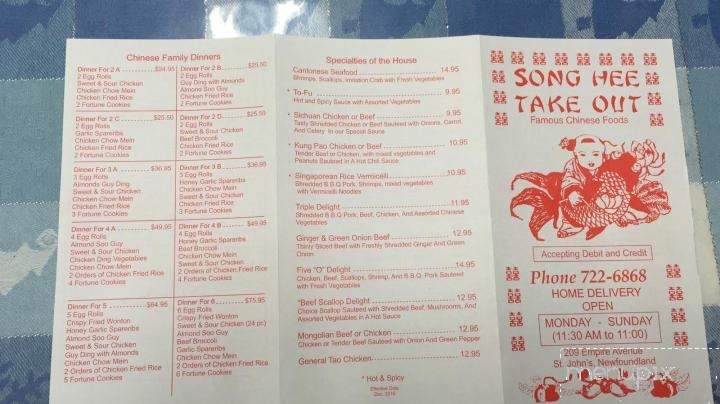 Song Hee Take Out - Saint John's, NL menu_pic
