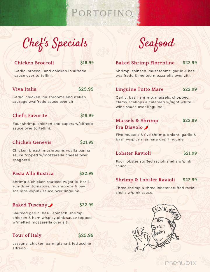 Portofino Italian Restaurant - Conway, AR menu_pic