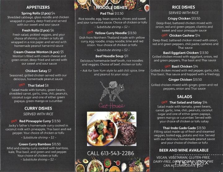 Cat House Gregors - Morrisburg, ON menu_pic