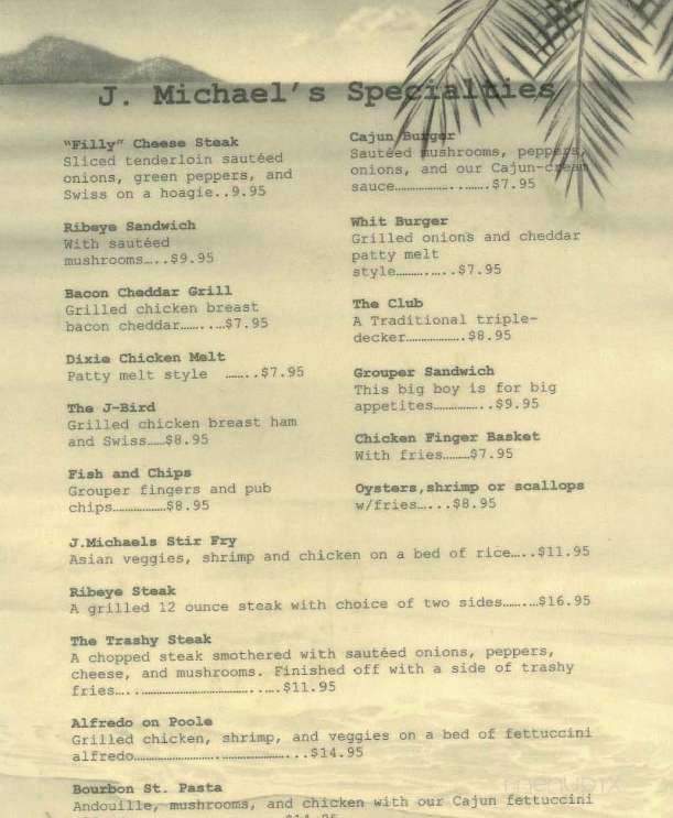 J Michael's Grill & Raw Bar - Florence, SC menu_pic