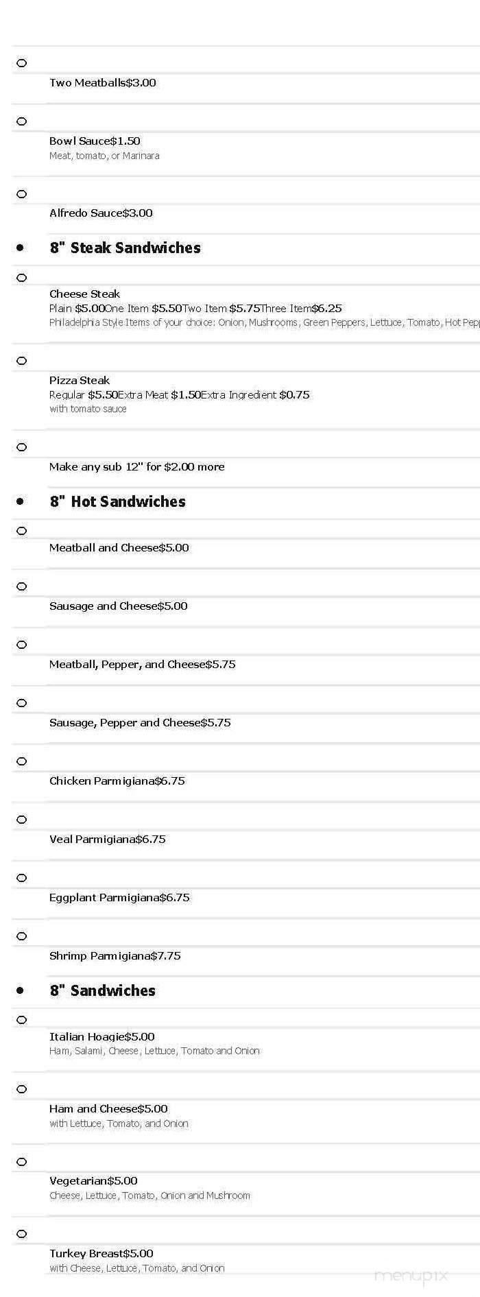 Mama's Pizza Italian Restaurant - Rocky Mount, NC menu_pic