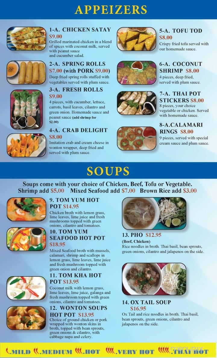 A Touch of Thai - Yuma, AZ menu_pic