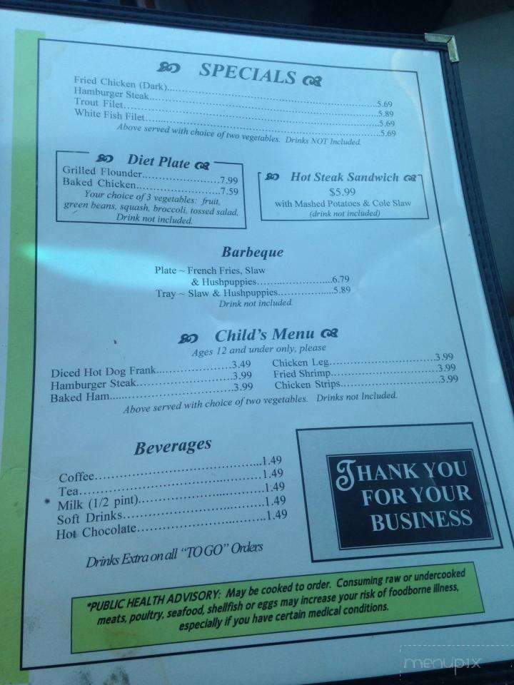 Dixie III Restaurant - Asheboro, NC menu_pic