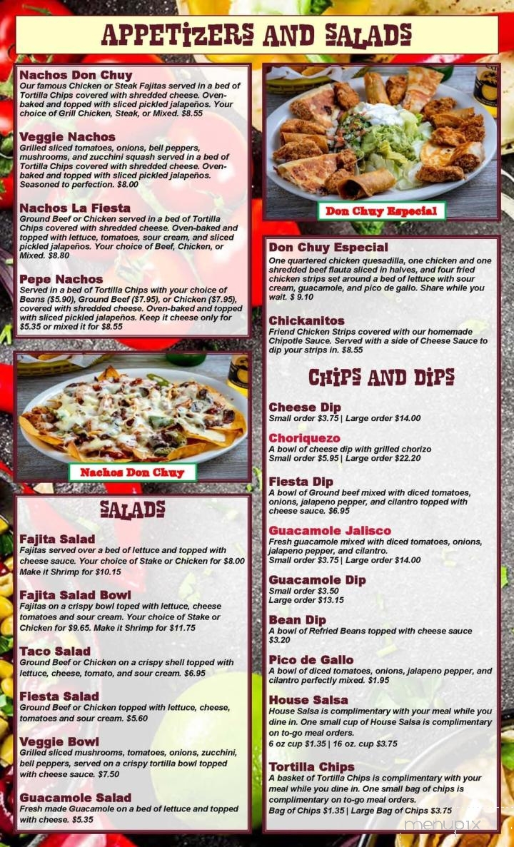 La Fiesta Brava Mexican Restaurant - West Point, MS menu_pic