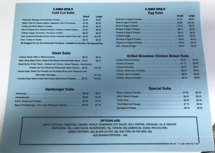 Fat Freddy's Sub Shop - Oakland Park, FL menu_pic
