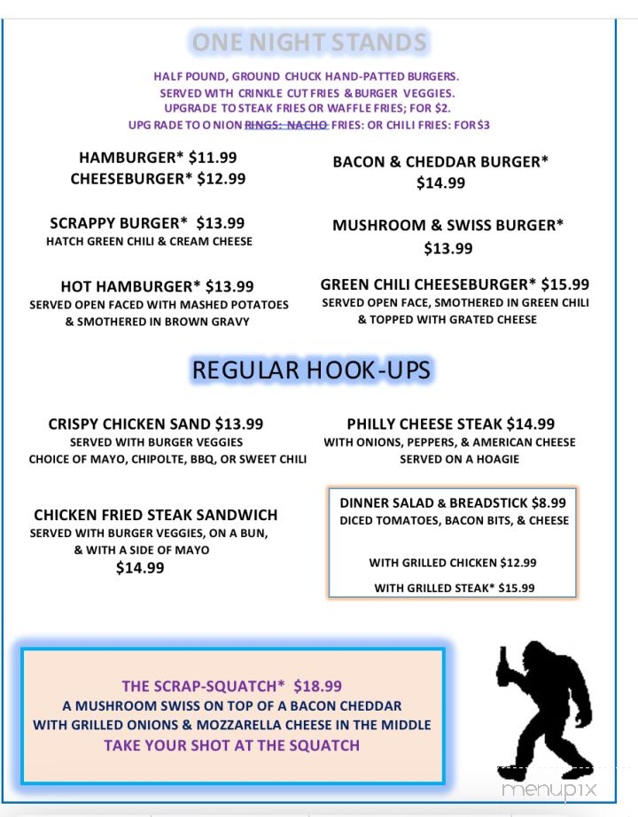 Silver Dollar Bar & Scrappy’s Grill - Lusk, WY menu_pic