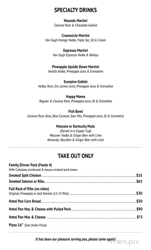 The Grouse House Restaurant - Otis, MA menu_pic