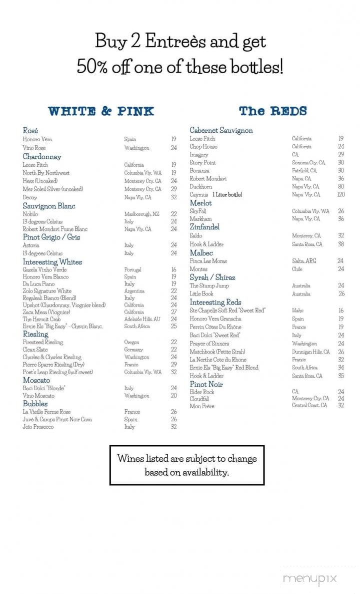 Helix Wine & Bites - Grand Forks, ND menu_pic