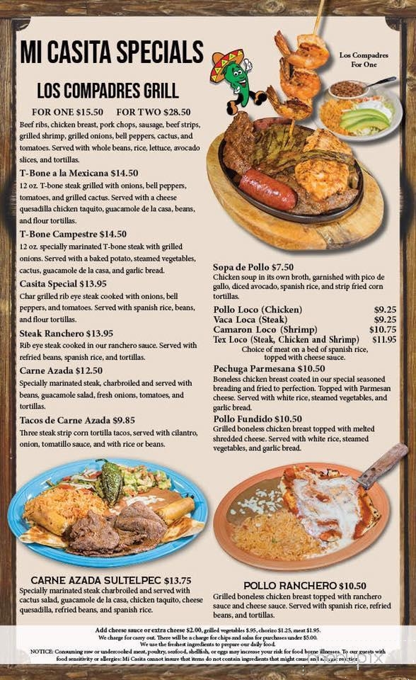 Mi Casita Mexican Restaurant - Glencoe, AL menu_pic