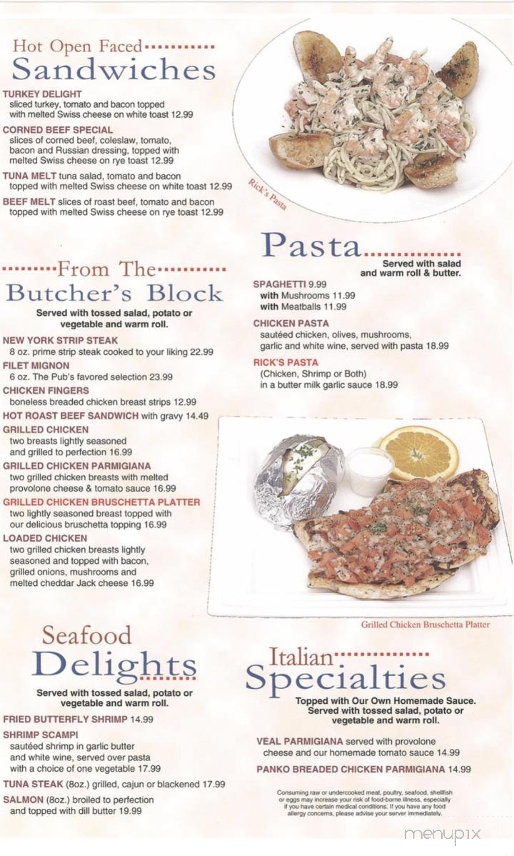 The Pub Neighborhood Grill & Bar - Quakertown, PA menu_pic