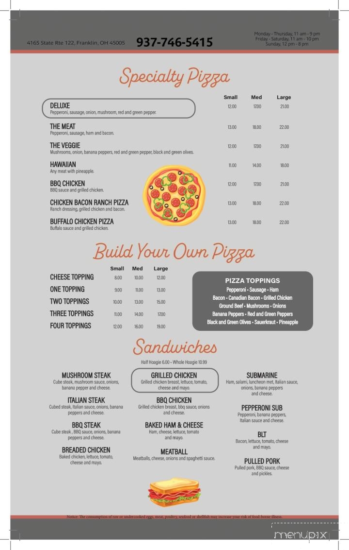 Hunter's Pizzaria - Franklin, OH menu_pic