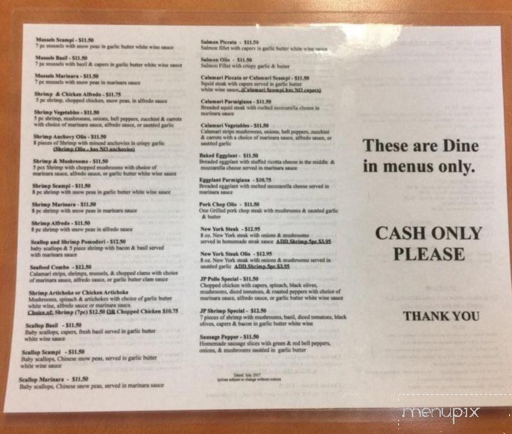 J P Spaghetti - Wahiawa, HI menu_pic