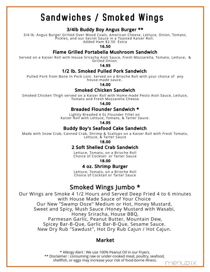Buddy Boy Winery - Duncannon, PA menu_pic
