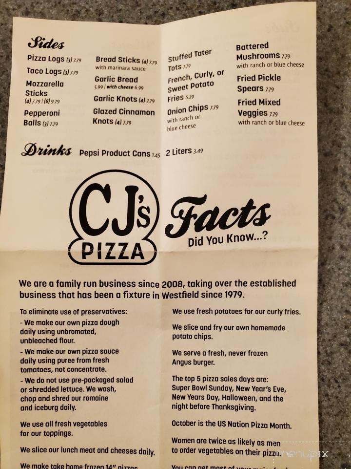 C J's Pizza & Subs - Westfield, NY menu_pic