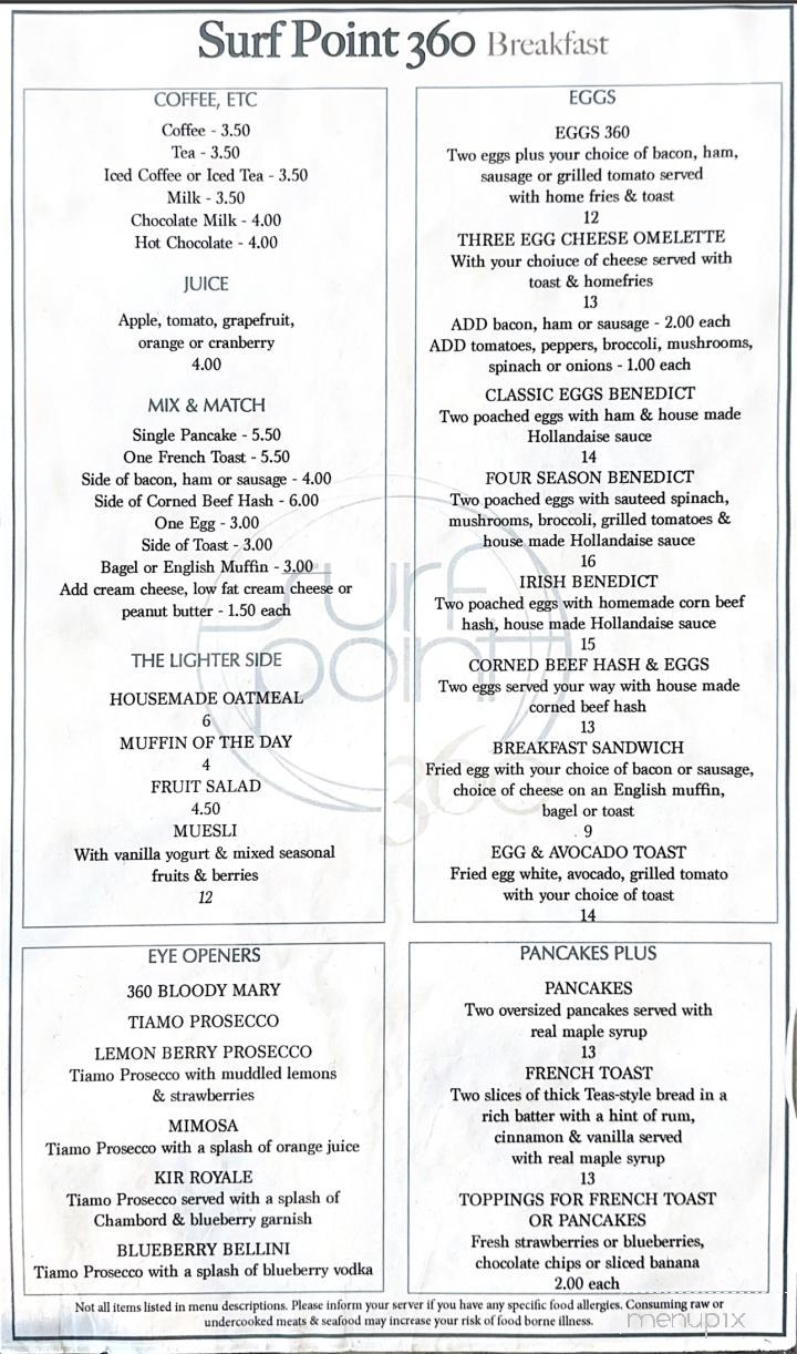 Surf Point 360 - Ogunquit, ME menu_pic