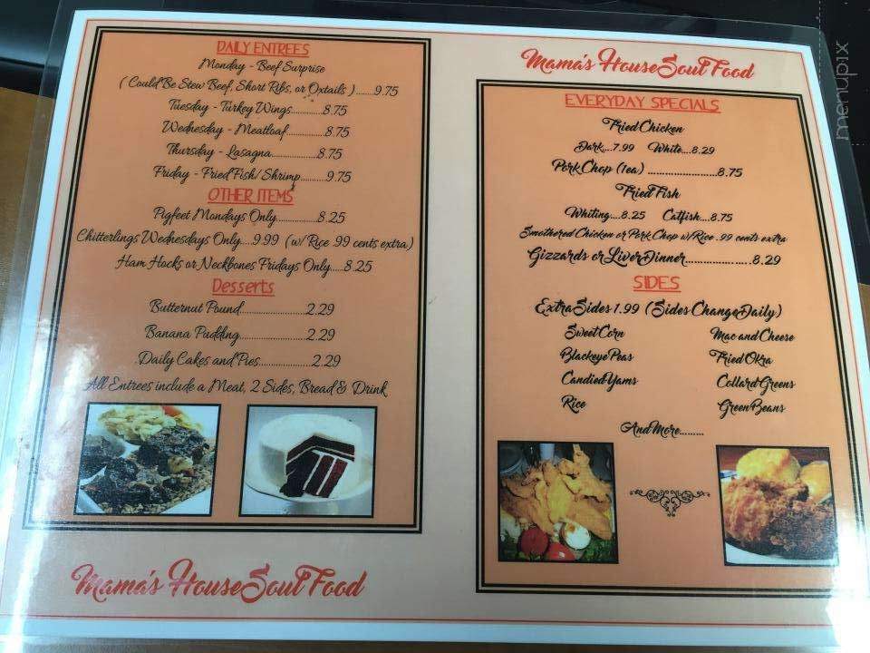 Mama's House Soul Food - Fayetteville, NC menu_pic