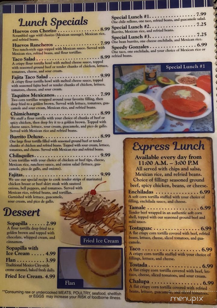 Campo Azul - Nolensville, TN menu_pic