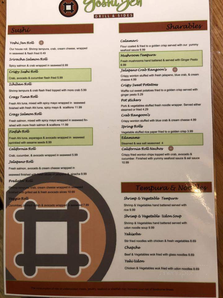 Yoshi Jen - Springfield, MO menu_pic