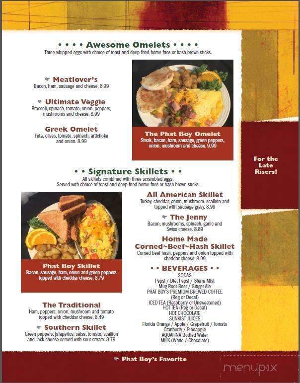 Phat Boys Diner - Cornish, ME menu_pic