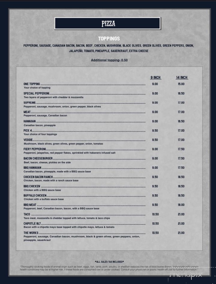 The Sportsman's Club - Waukon, IA menu_pic