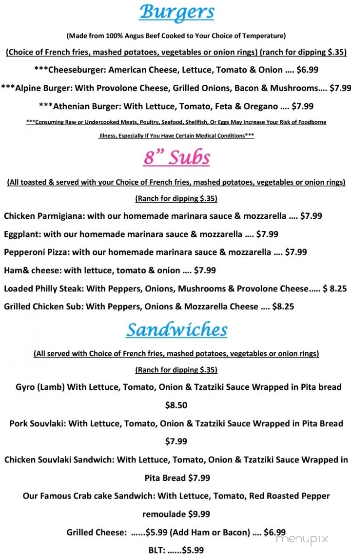 Jessica's Mediterranean & American Eatery - Rutherford College, NC menu_pic