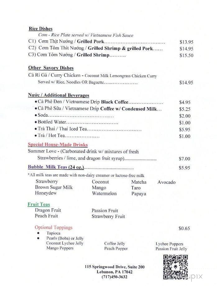 PhoVina - Lebanon, PA menu_pic