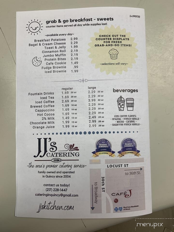 Cafe J - Quincy, IL menu_pic