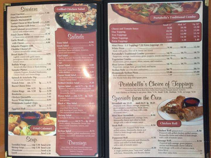 Portabella Ristorante - Richmond, VA menu_pic