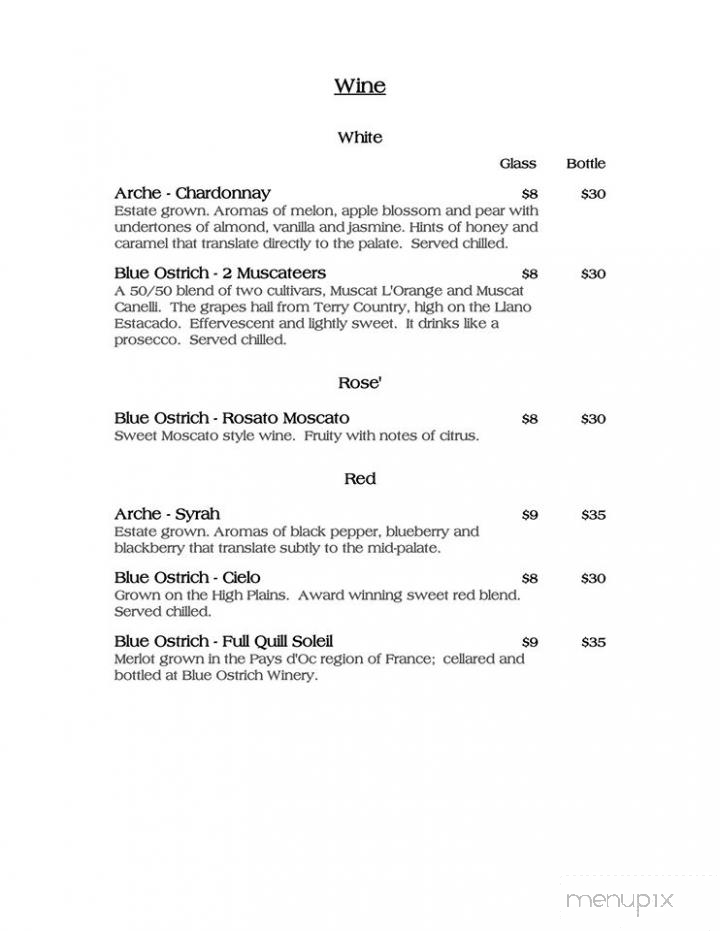 Krootz Brewing Company - Gainesville, TX menu_pic