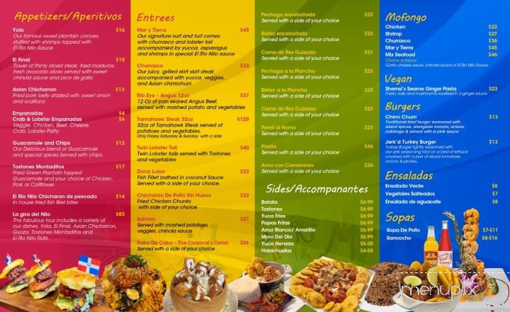 El Rio Nilo - Hackensack, NJ menu_pic