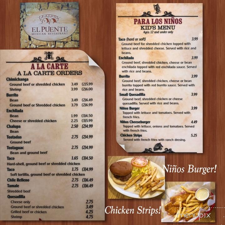 El Puente - Newport, AR menu_pic