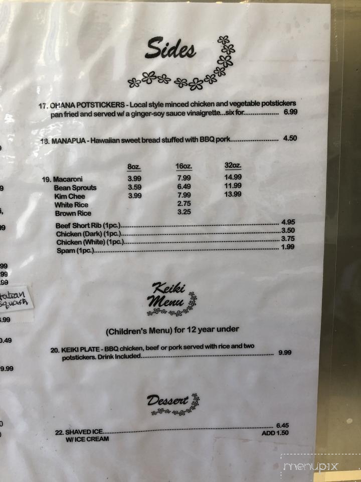 Ohana BBQ - Studio City, CA menu_pic