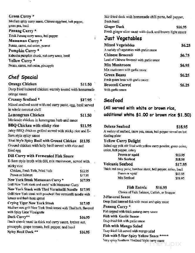 Areeya Thai - Lynnwood, WA menu_pic