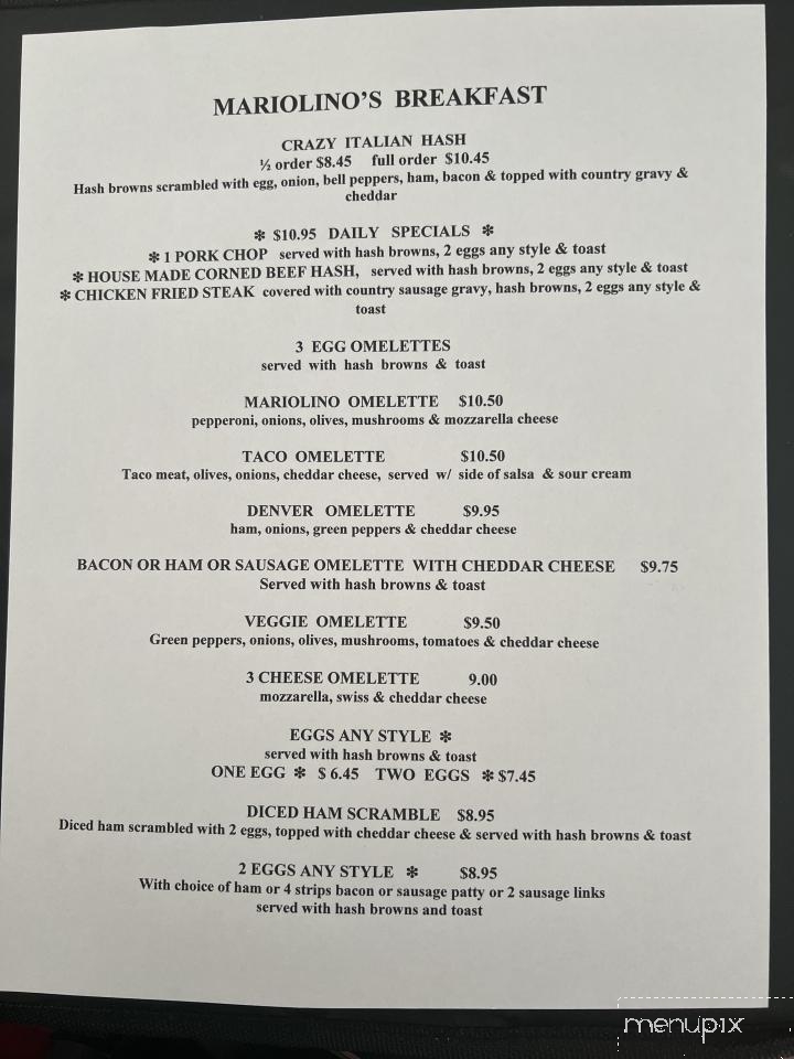 Mariolino's - Vernonia, OR menu_pic