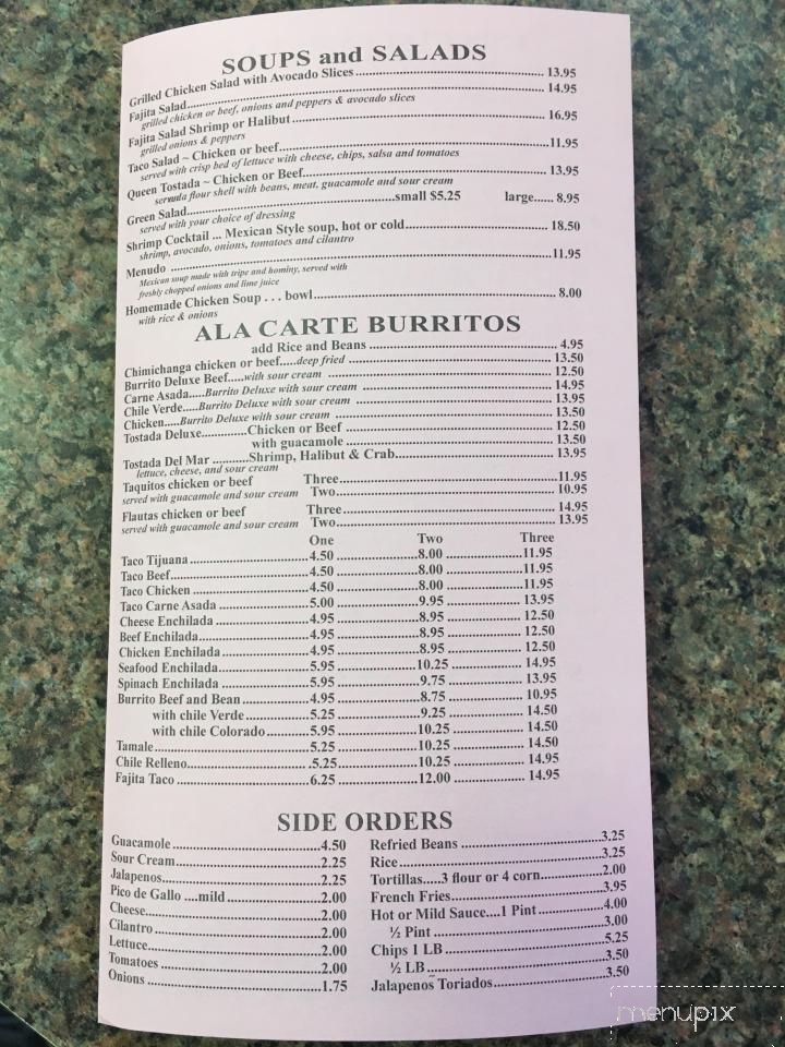 Los Arcos - Anchorage, AK menu_pic
