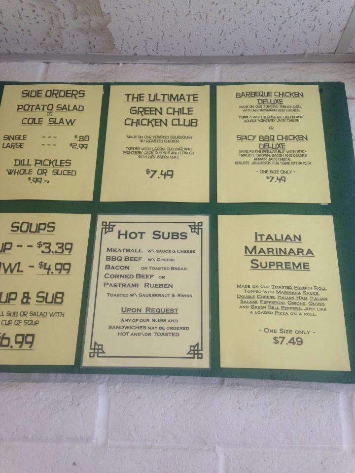 Brown Bag Deli - Alamogordo, NM menu_pic