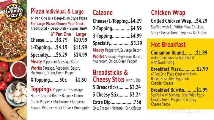 Noble Roman's - Nashville, IN menu_pic