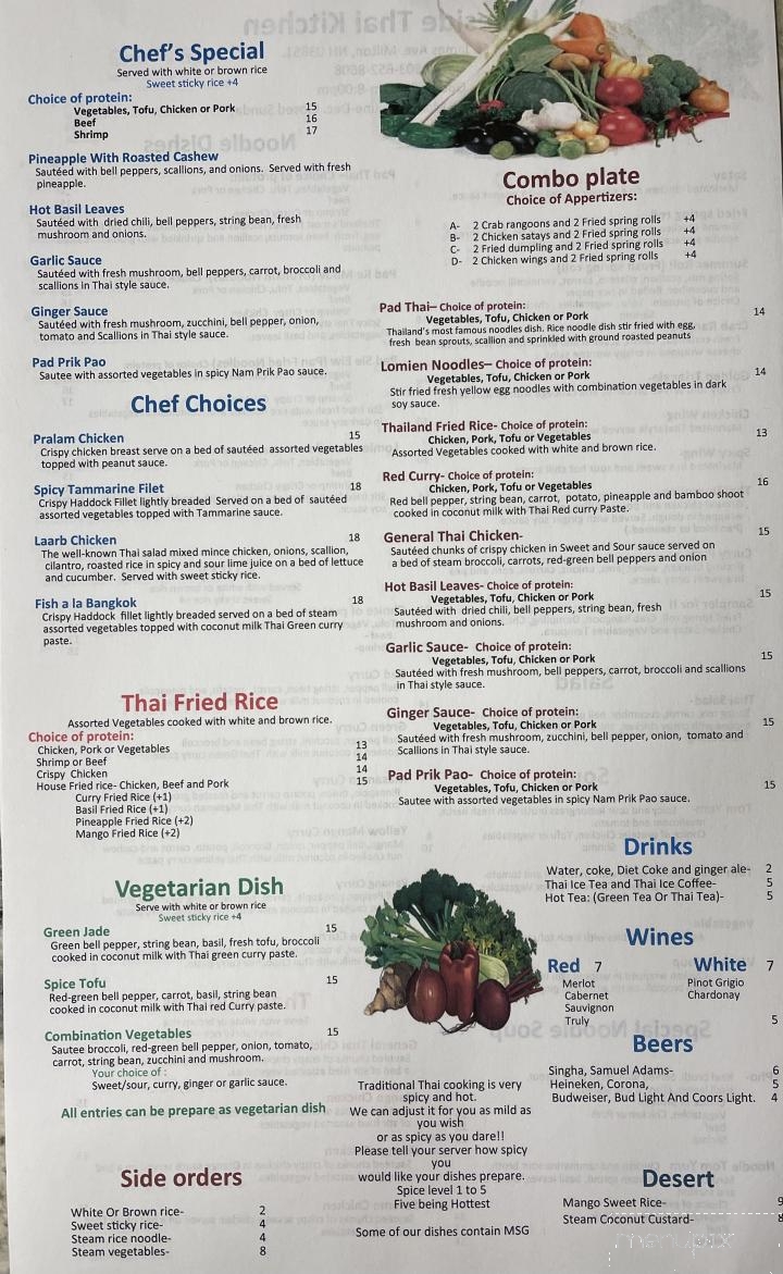Lakeside Thai Kitchen - Milton, NH menu_pic